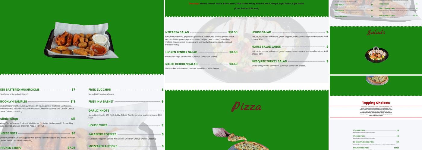 Brooklyn's Pizzeria & AfterHours Menu