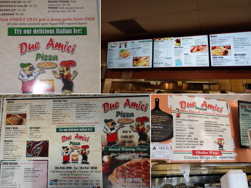 Due Amici Pizza Menu