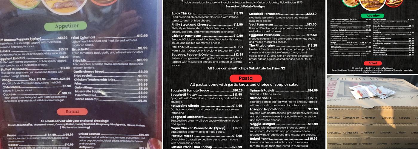 Garofola's Italiano Menu