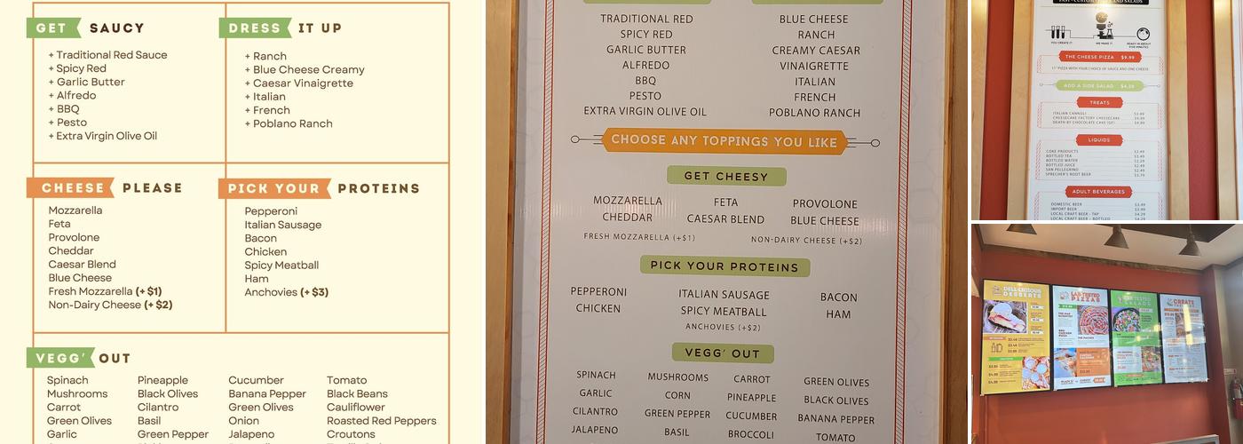 Dells Pizza Lab Menu