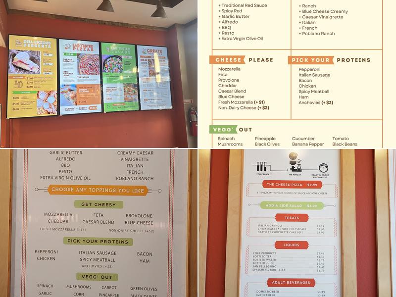 Dells Pizza Lab Menu