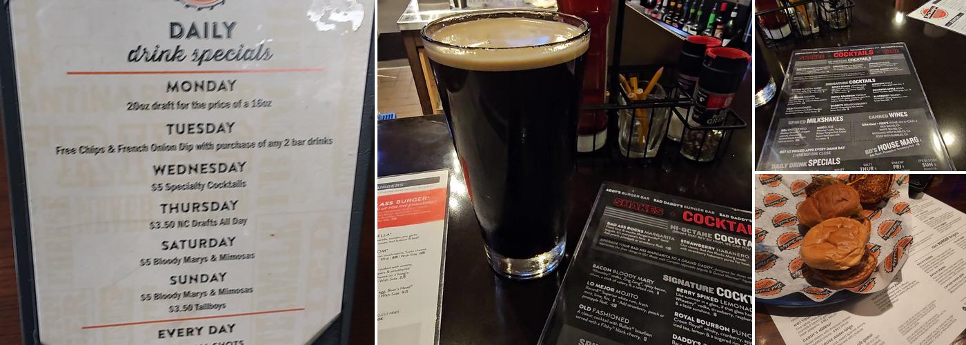 Bad Daddys Burger Bar Menu