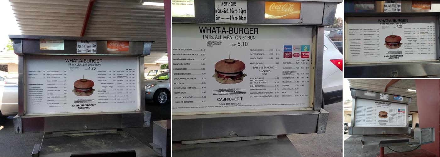 What-a-burger Menu