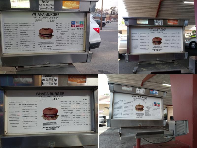 What-a-burger Menu