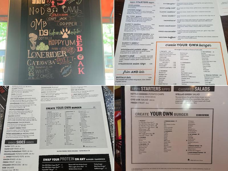 Bad Daddy's Burger Bar Menu