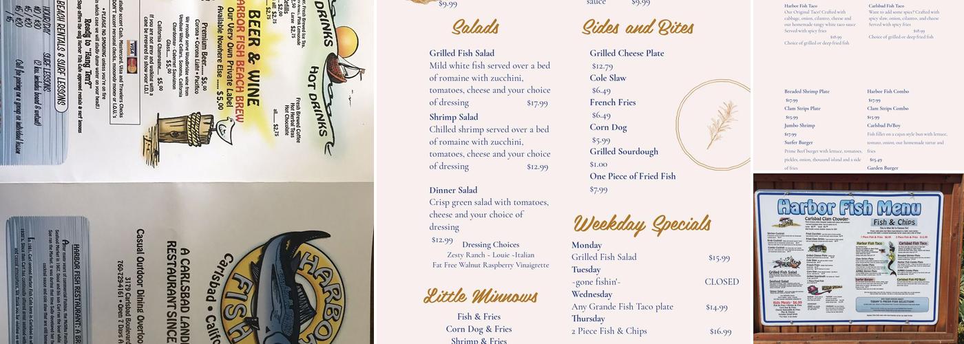 Harbor Fish Cafe Menu