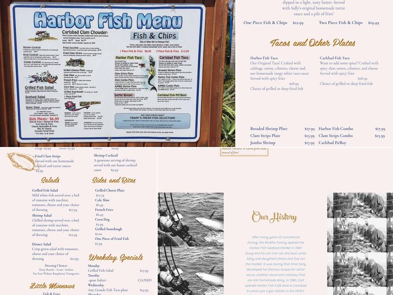 Harbor Fish Cafe Menu