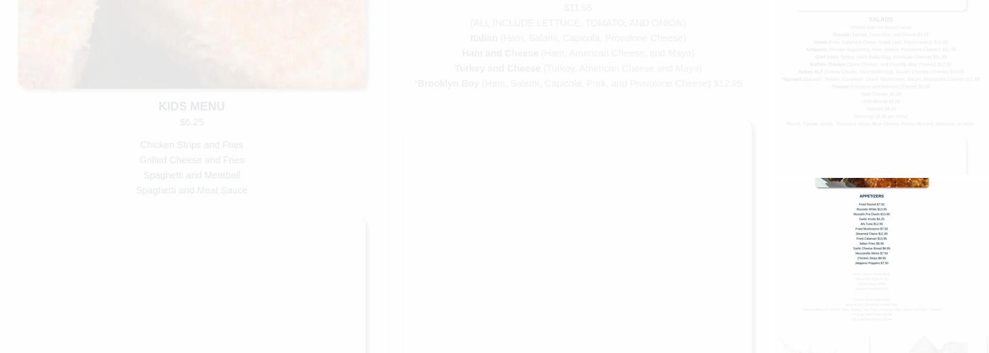 Brooklyn Boys / The P.I.G. Menu