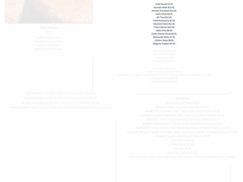 Brooklyn Boys / The P.I.G. Menu