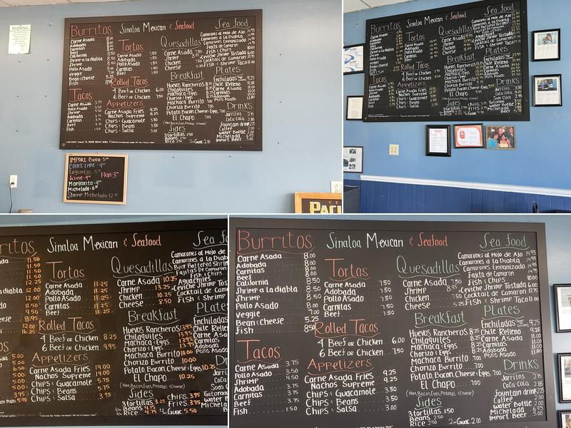 Sinaloa Mexican & Seafood Menu