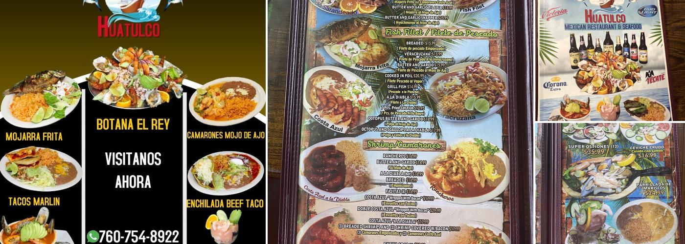 Mariscos Huatulco Menu