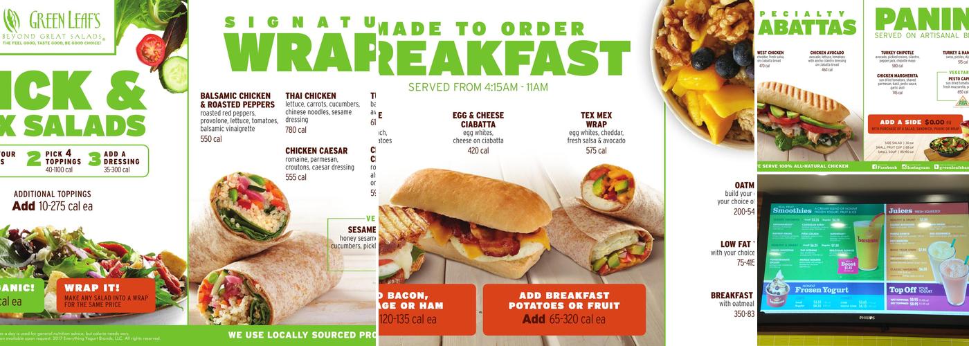 Green Leaf's & Bananas Menu