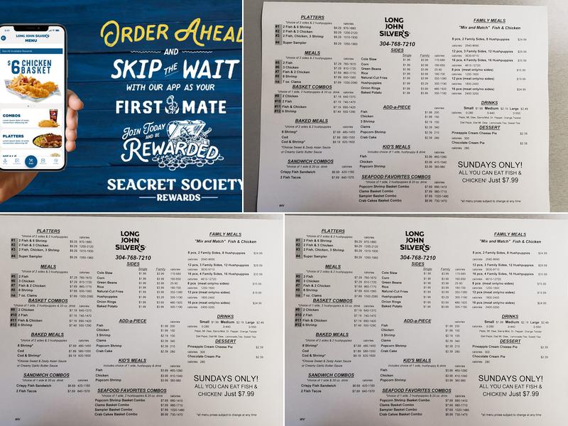 Long John Silver's Menu