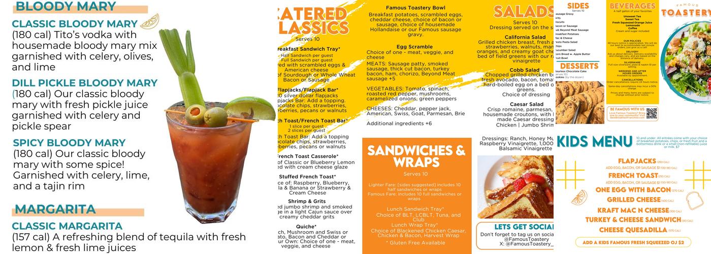 Famous Toastery Menu