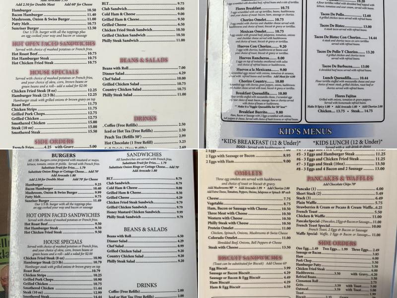 Cafe Flores Menu