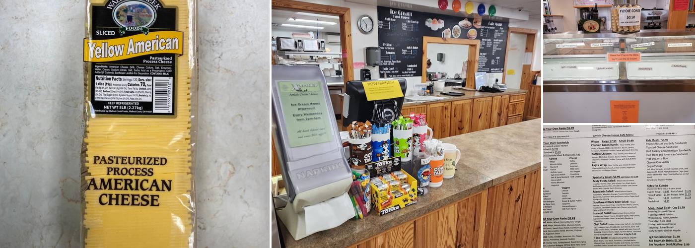 Amish Cheese House Menu