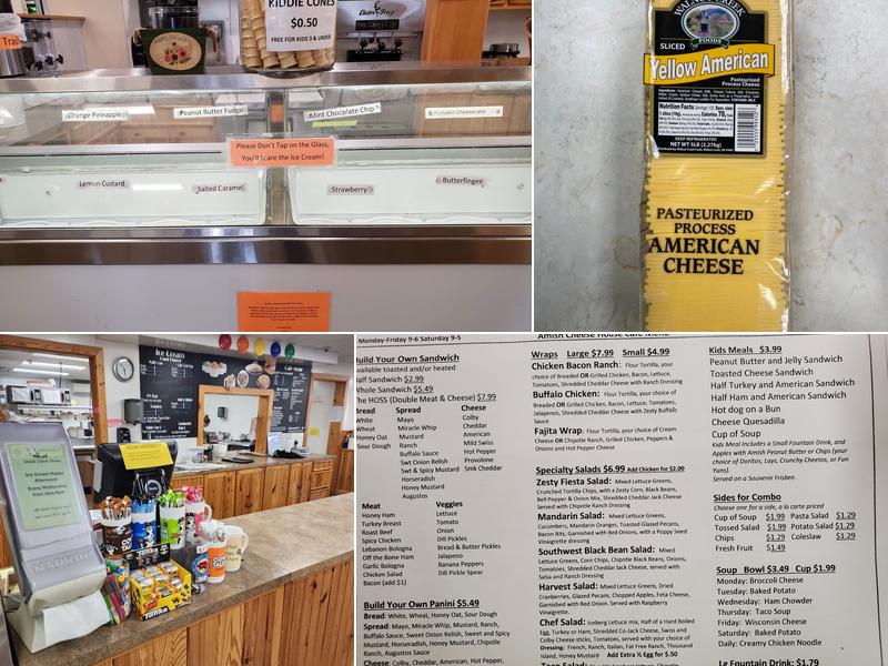 Amish Cheese House Menu