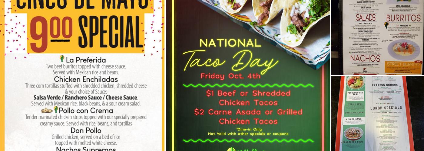 El Vallarta Bar & Grill Menu