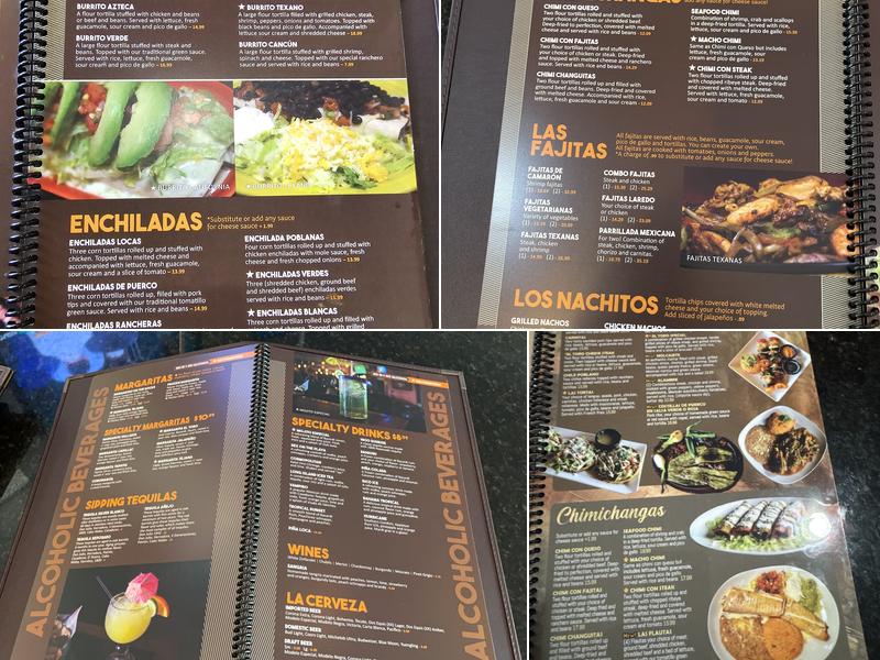 El Toro Menu