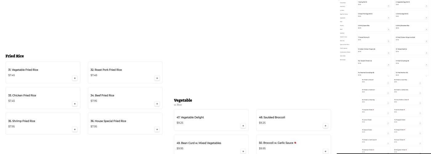 China Garden Restaurant Menu