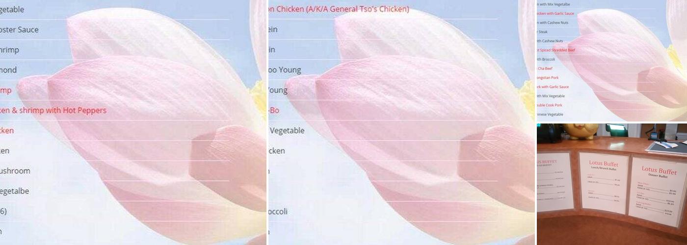 Lotus Buffet Menu