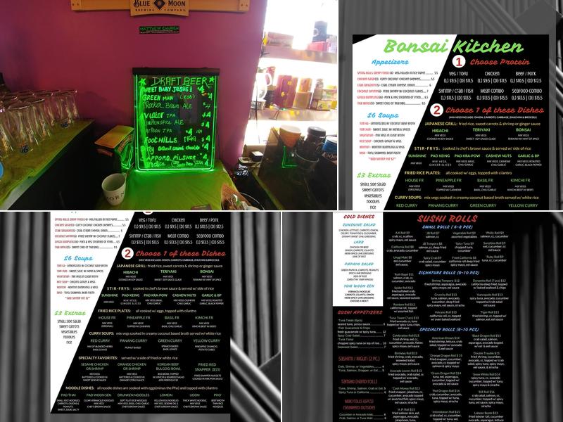 Bonsai Kitchen, modern Asian & sushi Menu