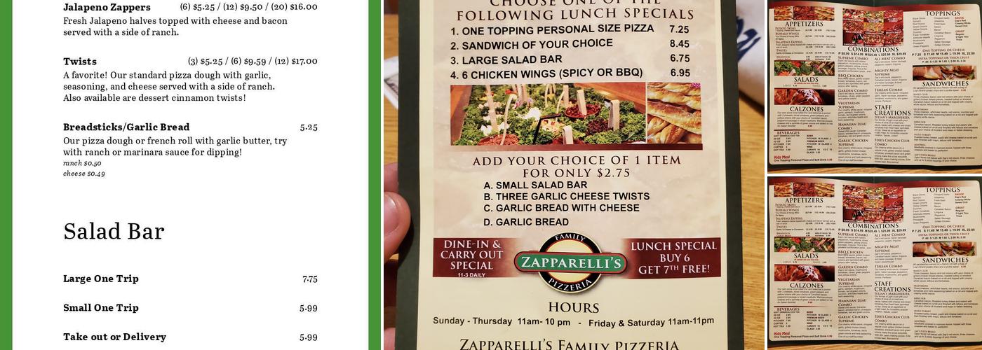 Round Table Pizza Menu