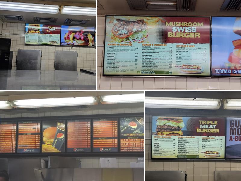A-Burger Menu
