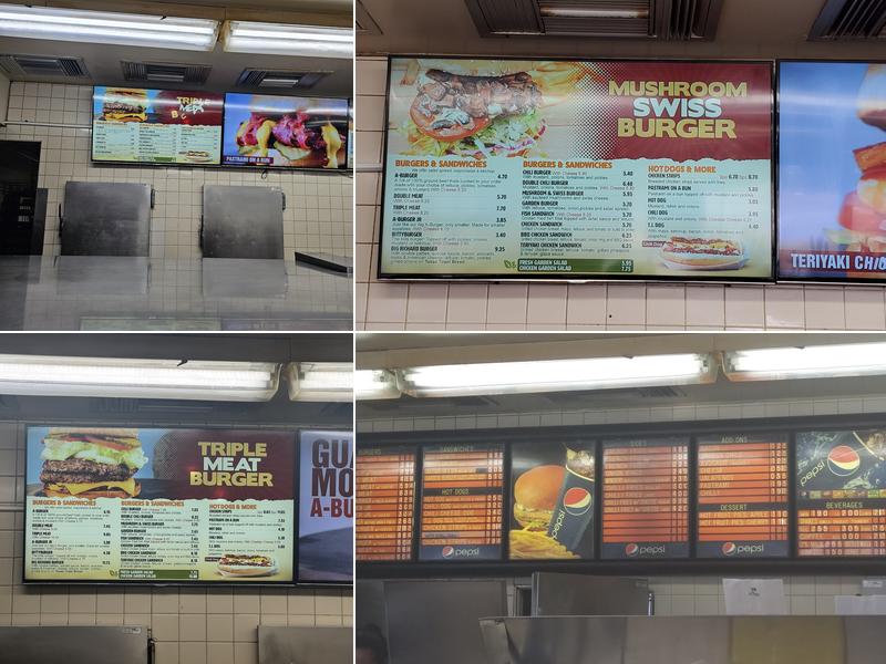A-Burger Menu