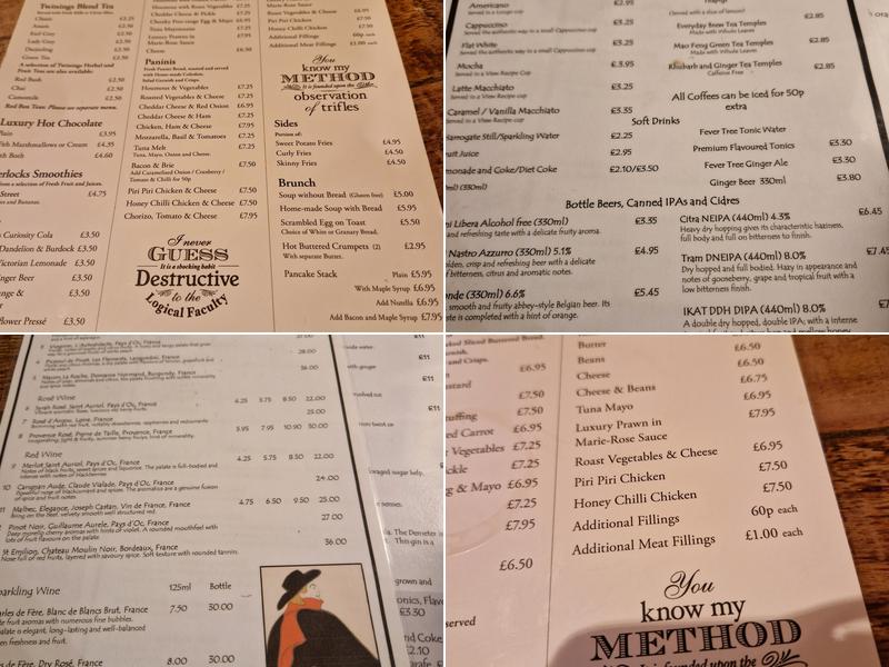 Cafe Montmartre Menu