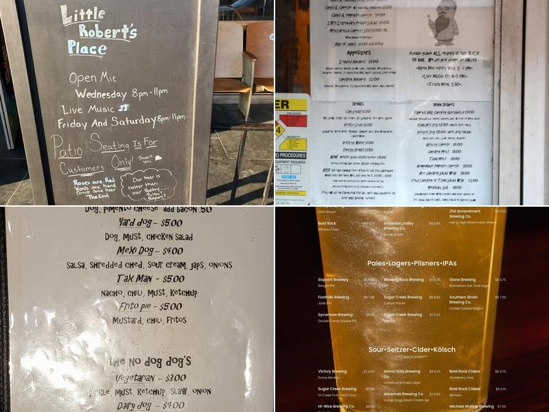 Lil Robert's Place Menu