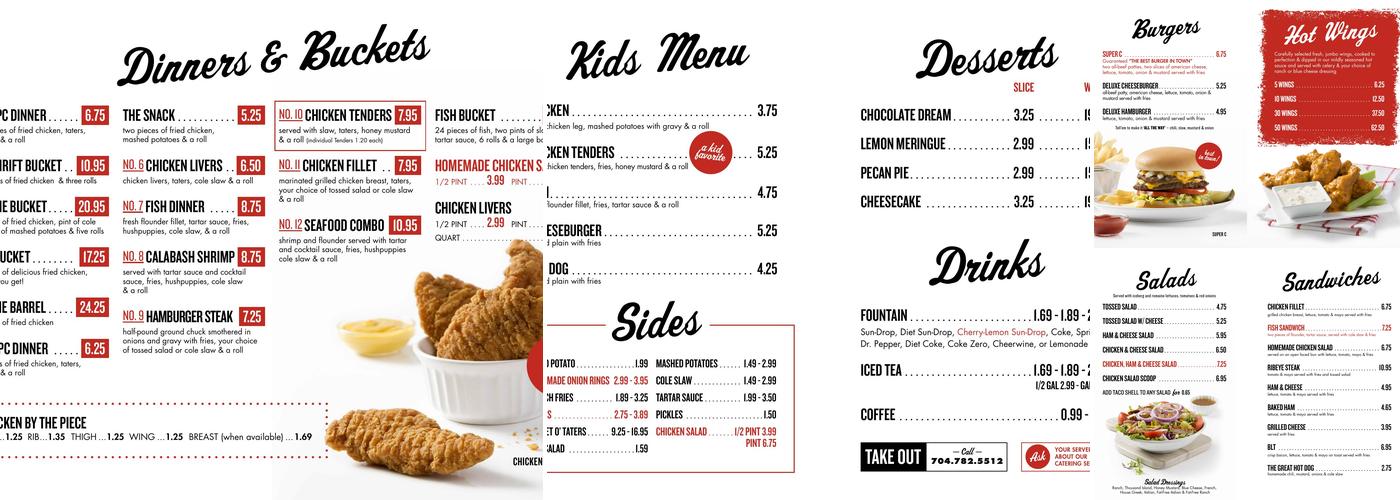 Mr C's Restaurant Menu