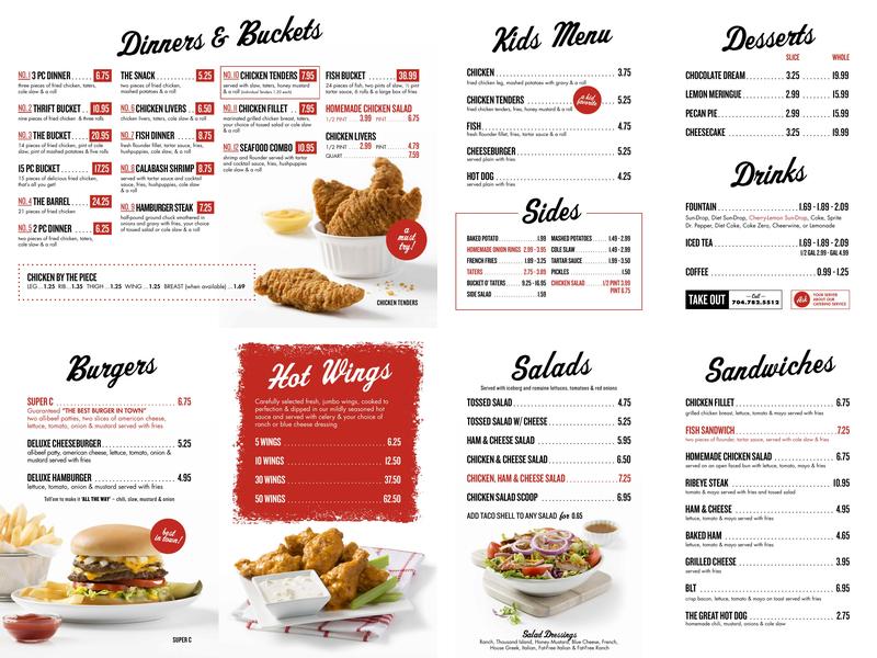 Mr C's Restaurant Menu