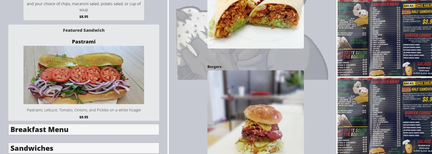 Sandwich Man Menu