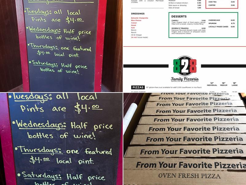 828 Family Pizzeria Menu