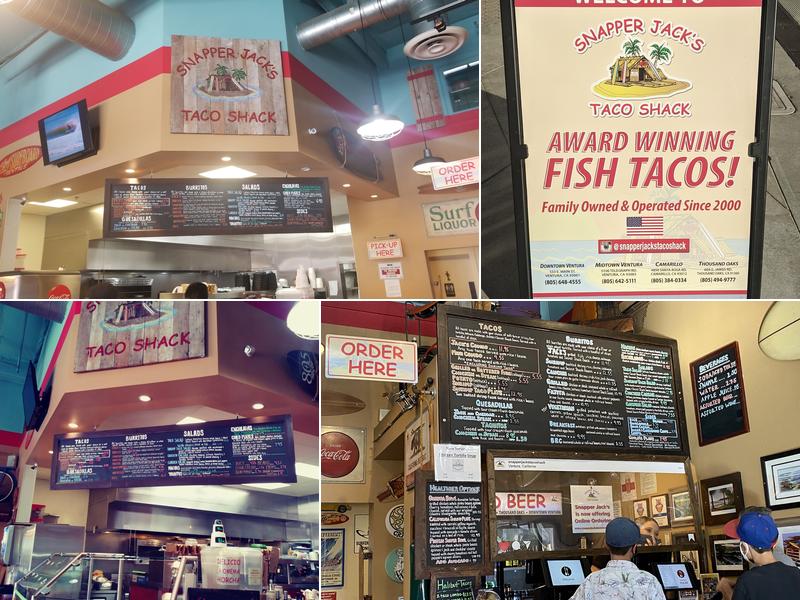 Snapper Jacks Taco Shack Menu