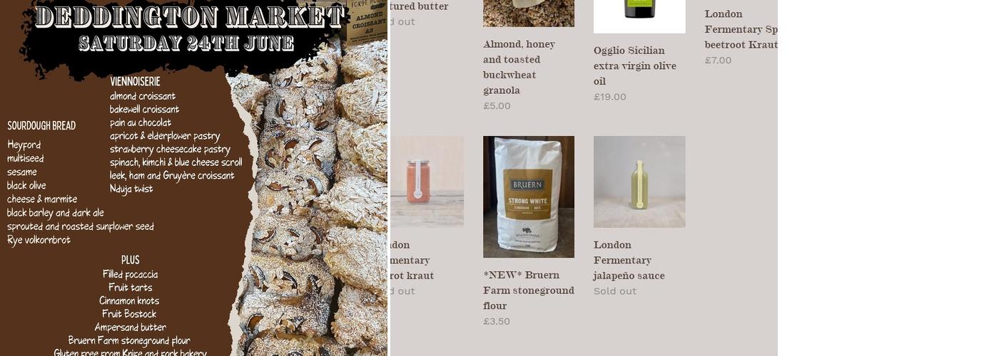 Forge House Bakery Menu