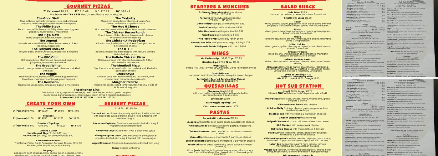 Black Mountain Pepperoni's Pizza Menu