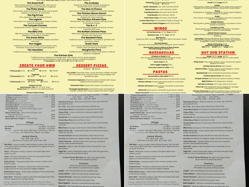 Black Mountain Pepperoni's Pizza Menu