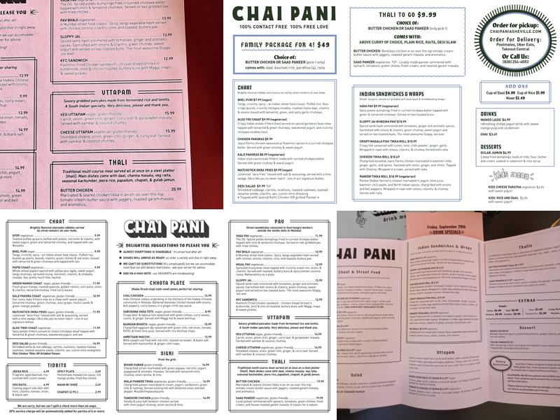 Chai Pani Asheville Menu