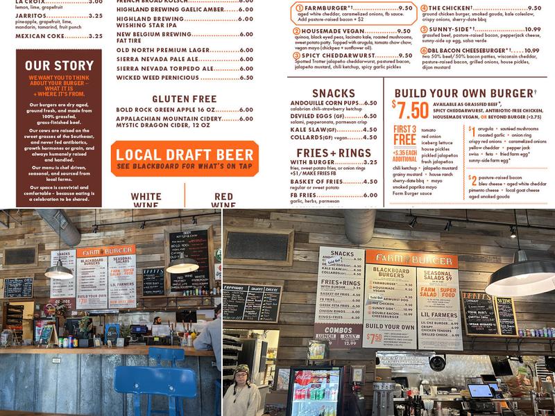 Farm Burger South Asheville Menu