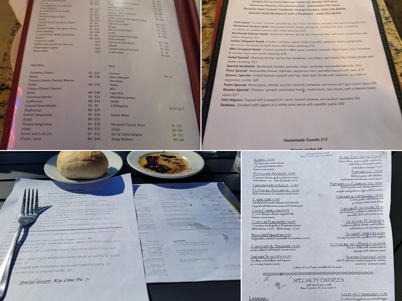 Capriccio Menu