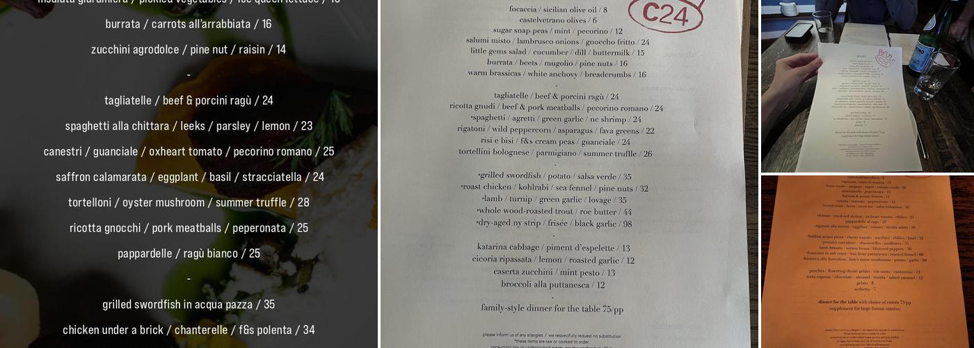 Cucina24 Menu