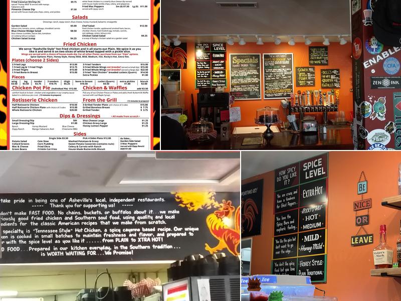 Rocky's Hot Chicken Shack Menu