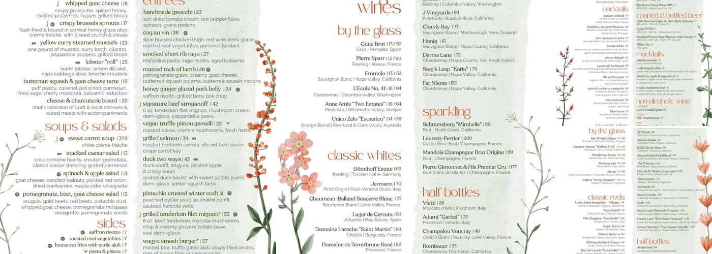 Juniper Restaurant Menu