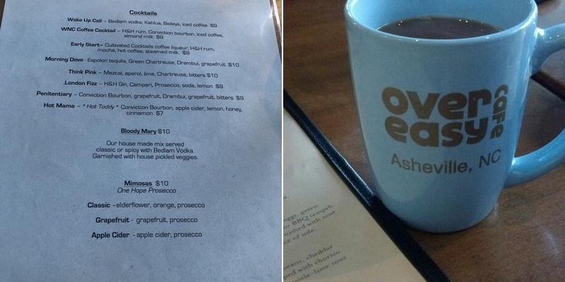 Over Easy Cafe Menu