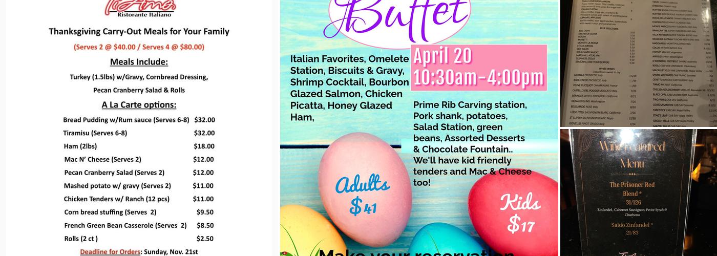 Ti Amo Ristorante Italiano Downtown Menu