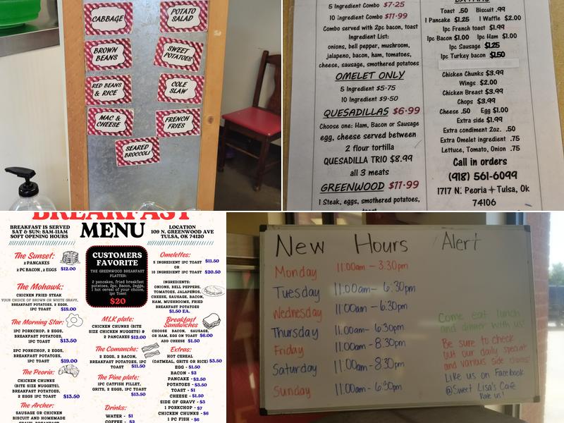 Sweet Lisa's Cafe Menu