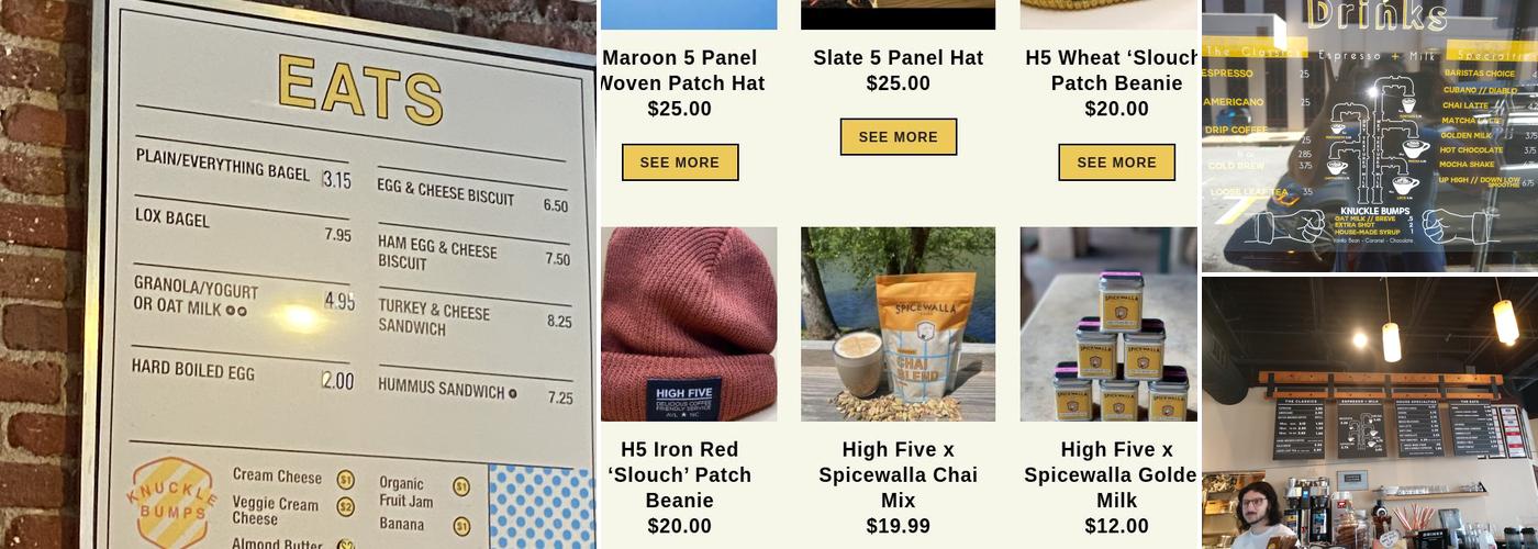 High Five Coffee Menu