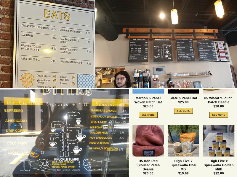 High Five Coffee Menu